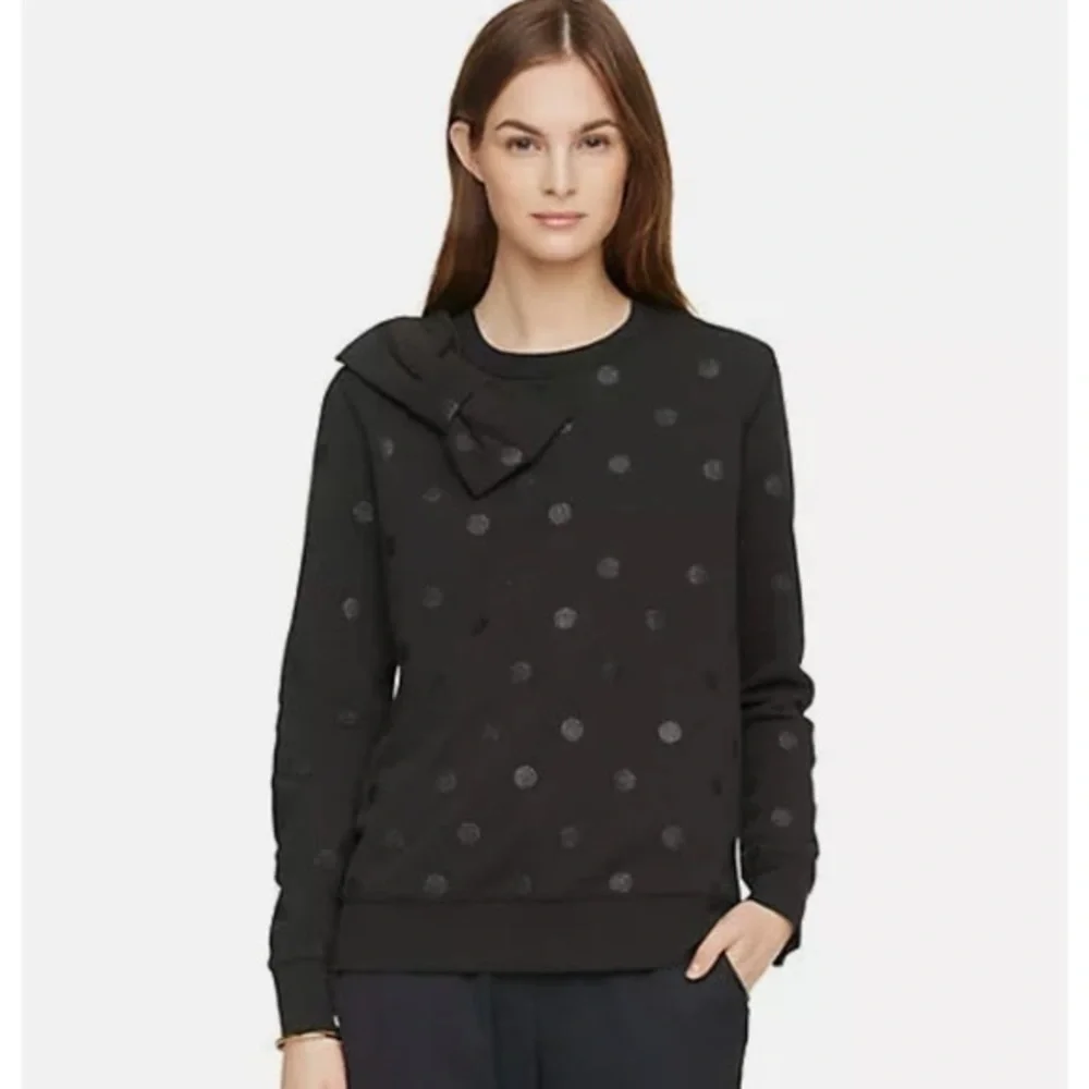 KATE SPADE NEW YORK Glitter Dot Bow Sweatshirt in Size Small